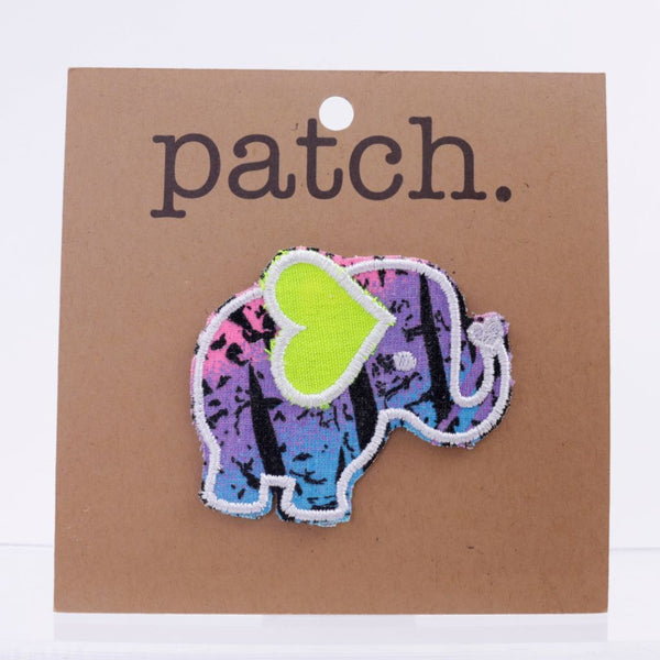 Upcycled Fabric Elephant Patch