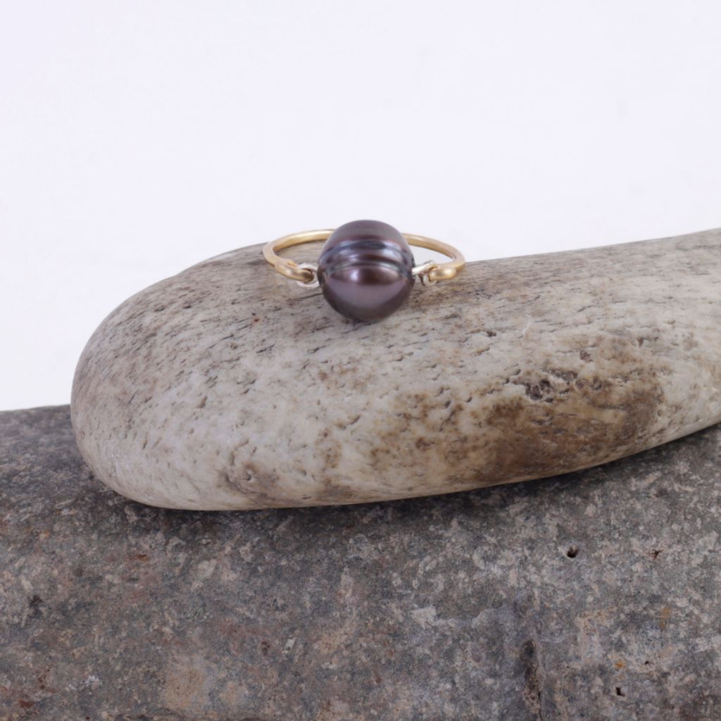 Wire Wrapped Natural Stone Ring