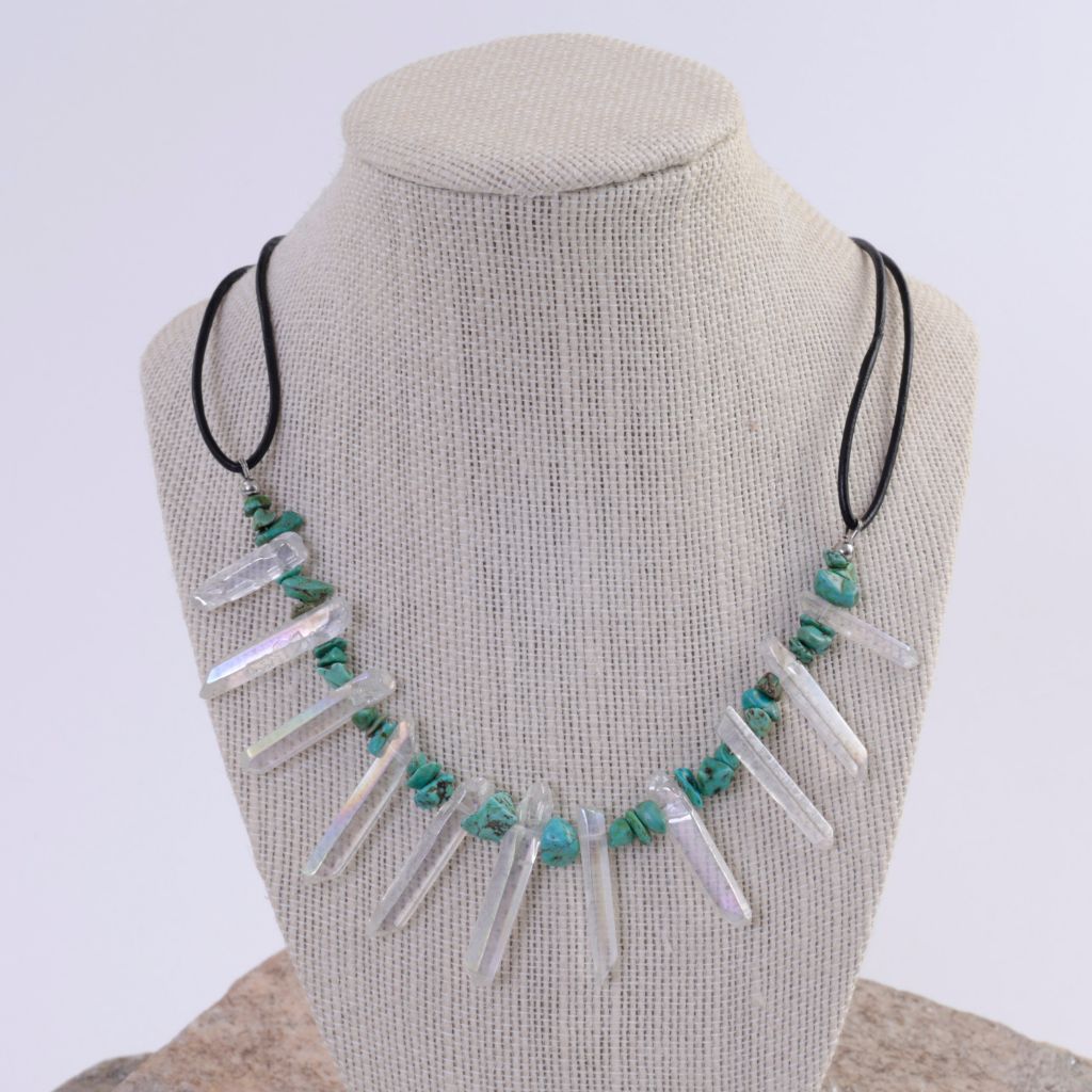 Turquoise and Quartz Necklace