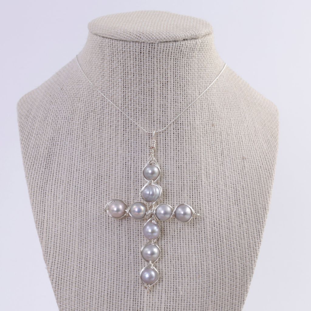 Pearl Cross Necklace