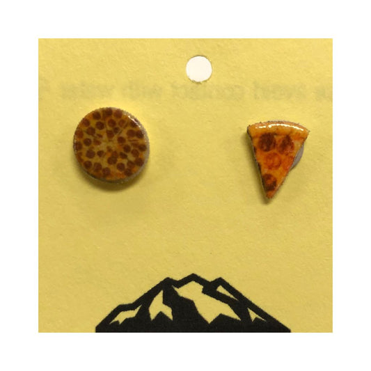 Pizza Post Earrings