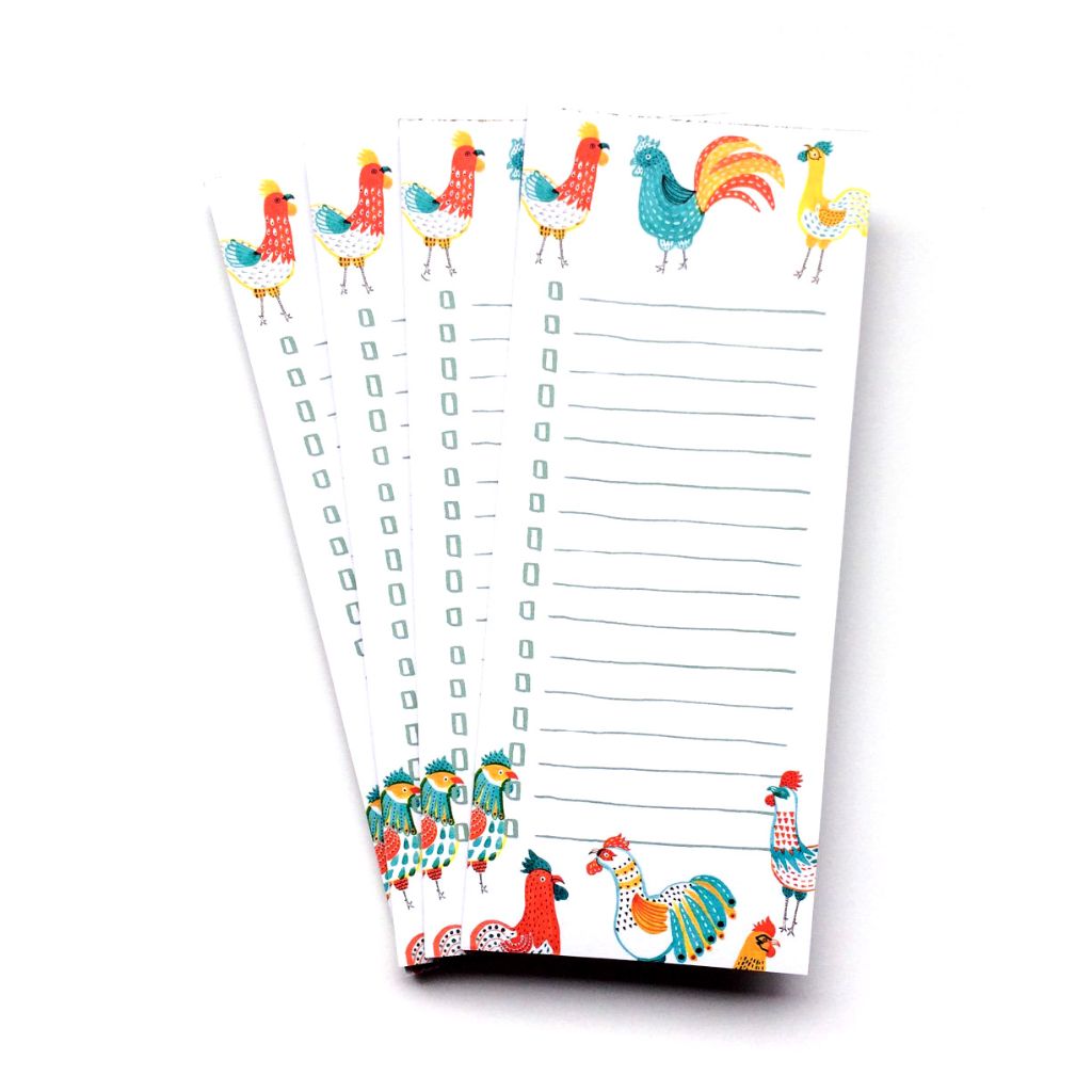 Rooster Friends Market List Note Pad