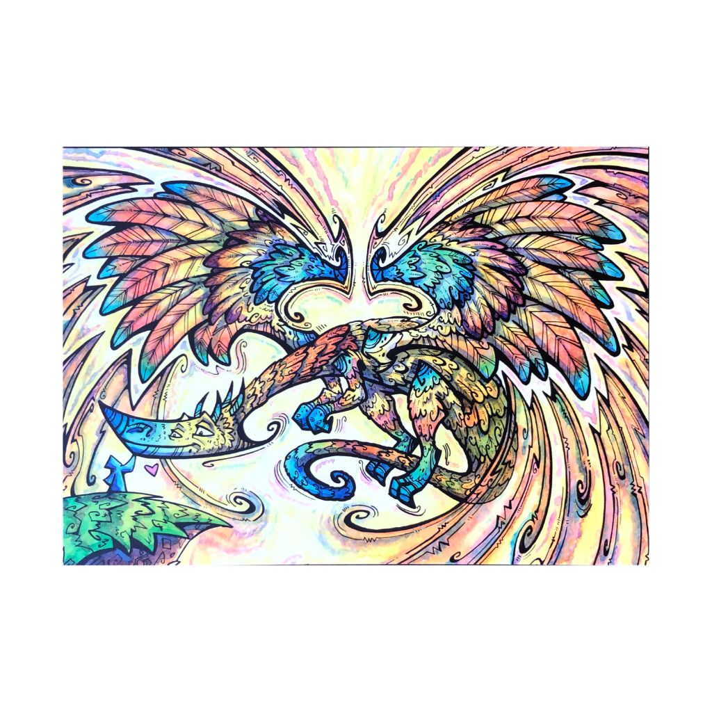 Rainbow Dragon Postcard