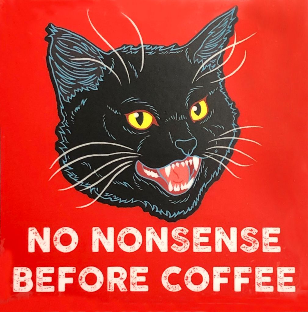 No Nonsense Black Cat Sticker