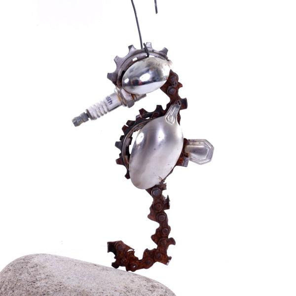 Seahorse - Upcycled Metal Sculpture Ornament