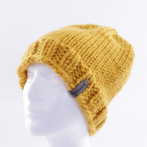 Hand Knit Hat Goldenrod