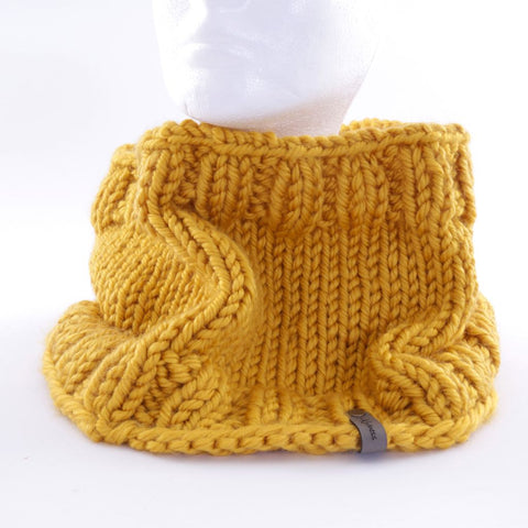 Hand Knit Cowl - Goldenrod