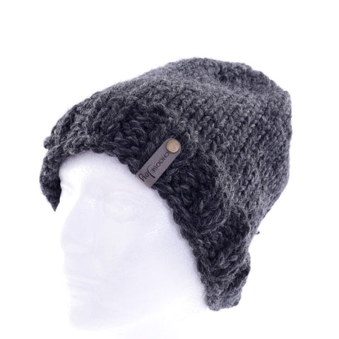 Hand Knit Hat - Charcoal