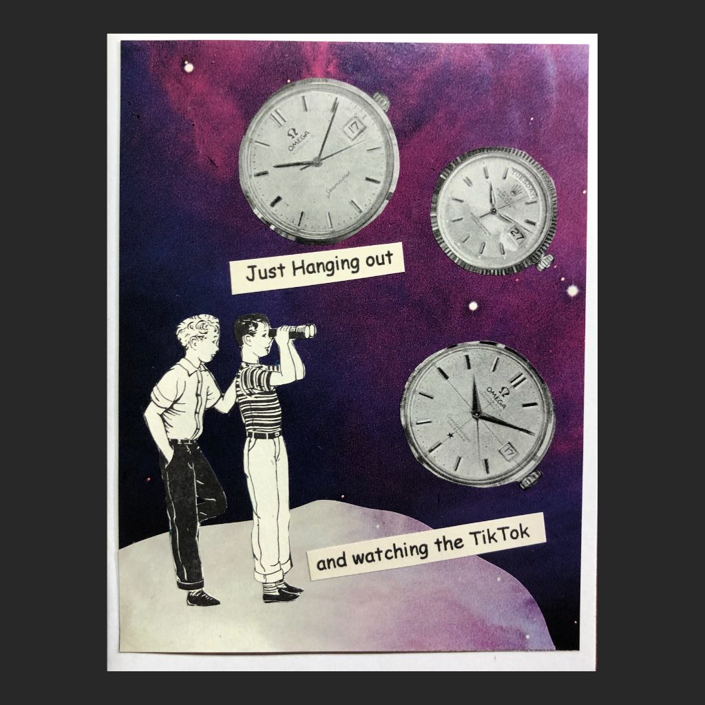 Just Hanging Out - Snarky Collage Card