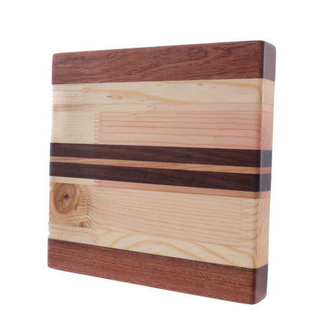Small Cherry Walnut Fir Hardwood Cutting Board