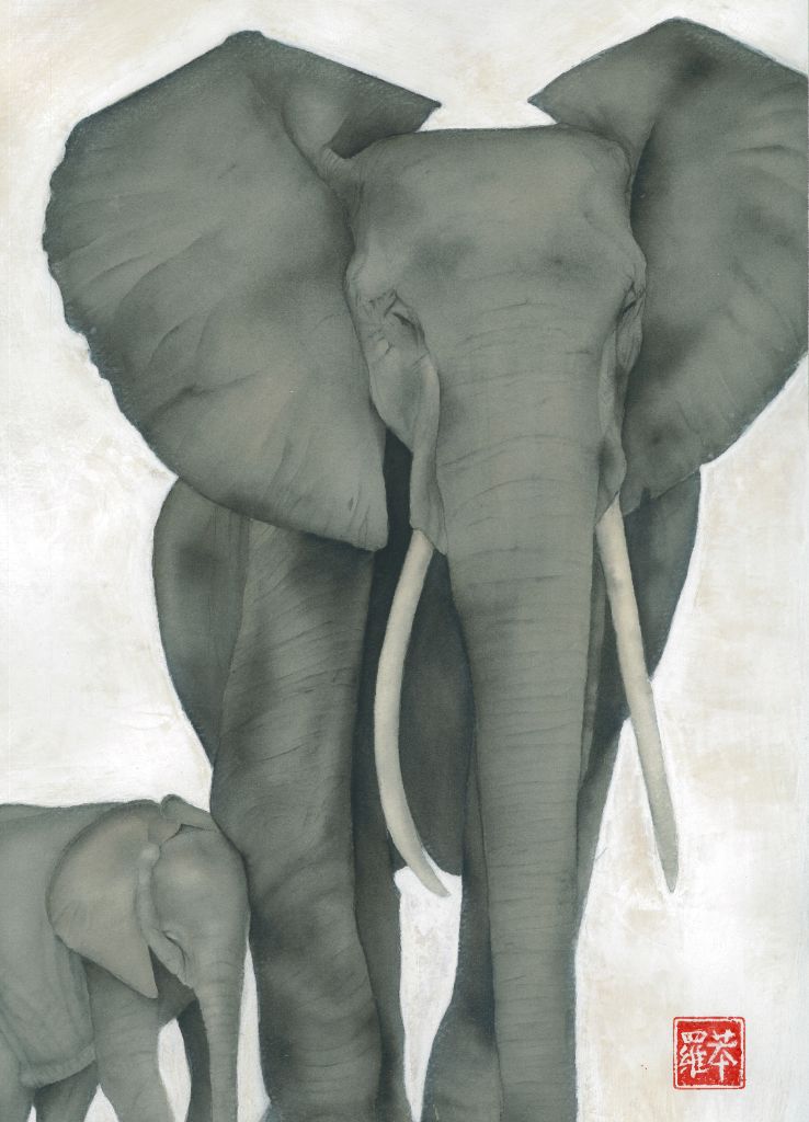 The Elephants Framed Fine Art Print