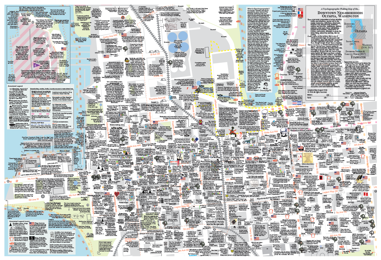 All eight psychogeographic maps