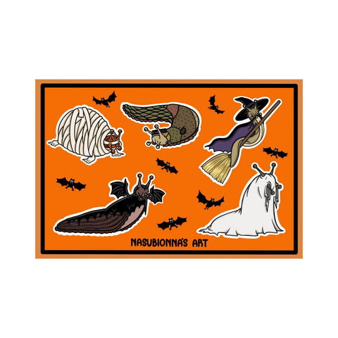 Spooky Silly Halloween Slugs - Sticker Sheet