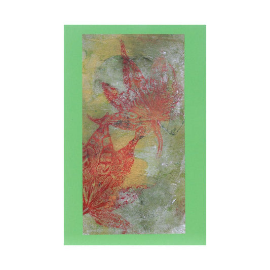 Fall Leaves '02 - Original Mono Print Card