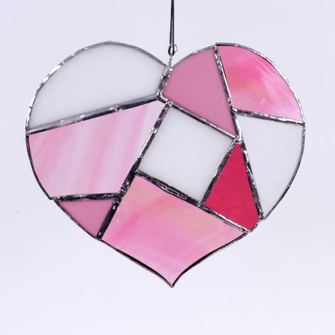 Stained Glass Heart - Pink