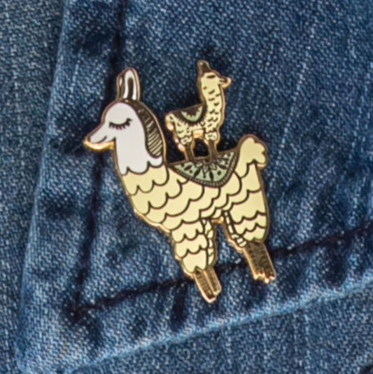 Mama Llama Enamel Pin