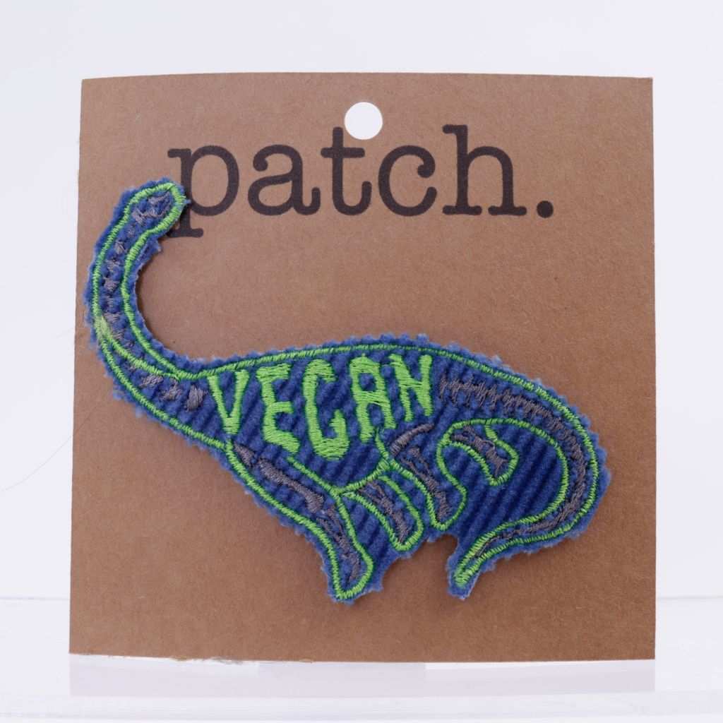 Upcycled Vegan Dinosaur Fabric Patch