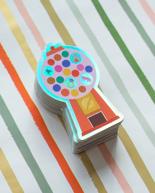 Holographic Gumball Machine Vinyl Sticker