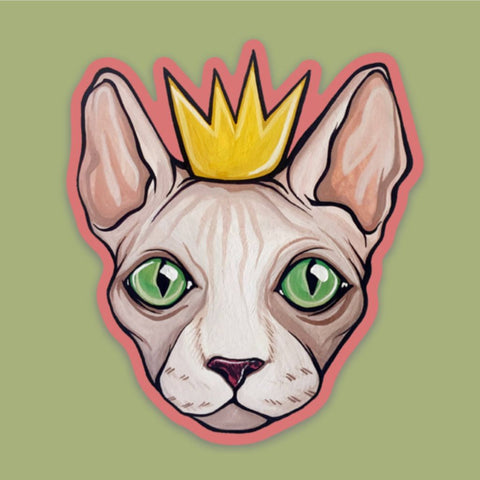 Crown Cat Sticker