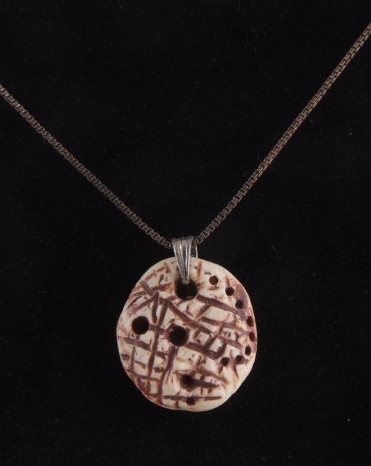 Brown Ceramic Pendant Necklace