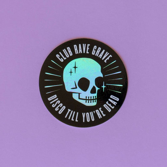 Club Rave Grave Sticker