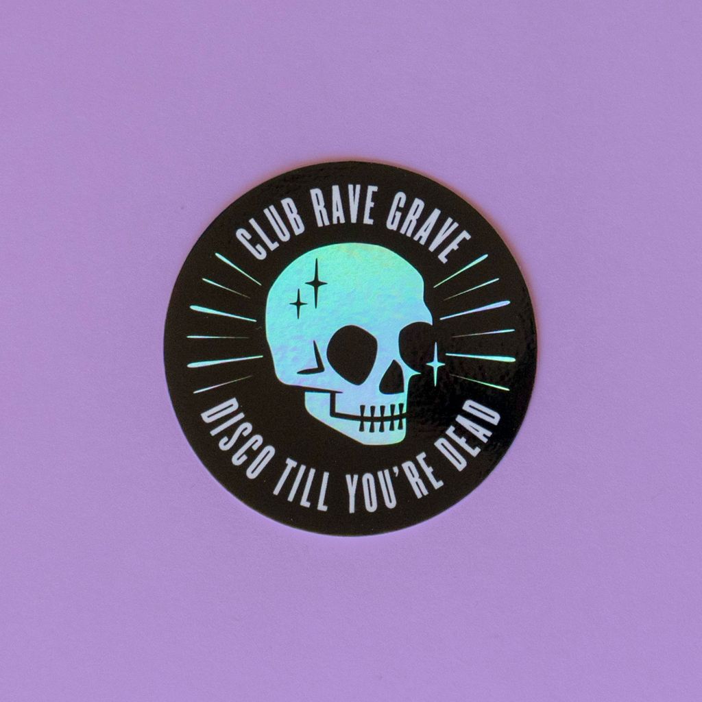 Club Rave Grave Sticker