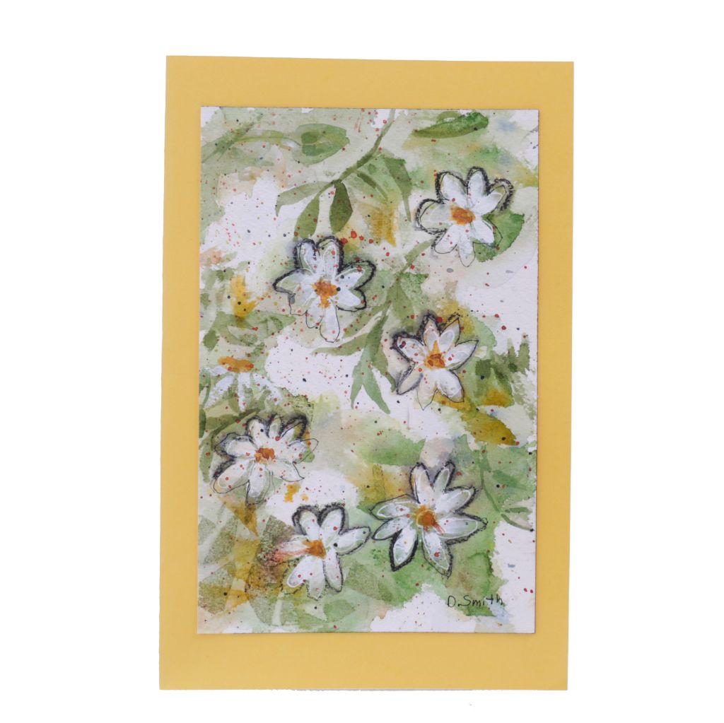 Daisies Original Watercolor Fine Art Greeting Card