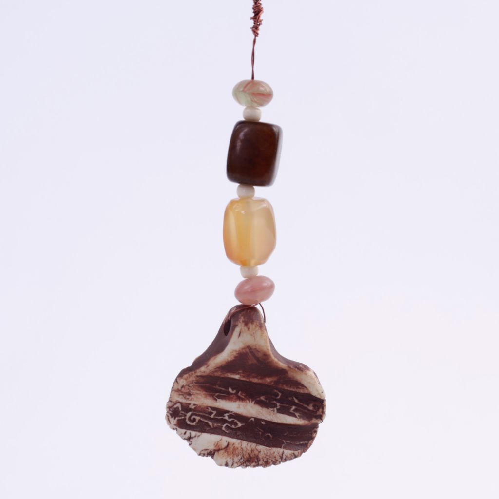 Beaded Porcelain Lizard Goddess Bauble Hanging