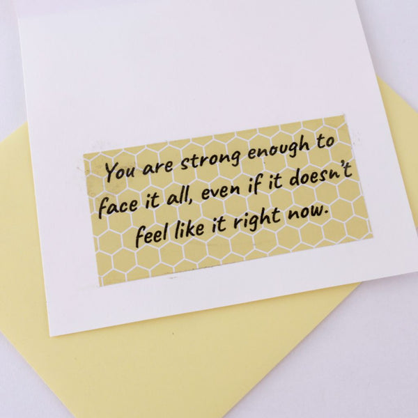 You are Strong - Floral Affirmation Greeting Card