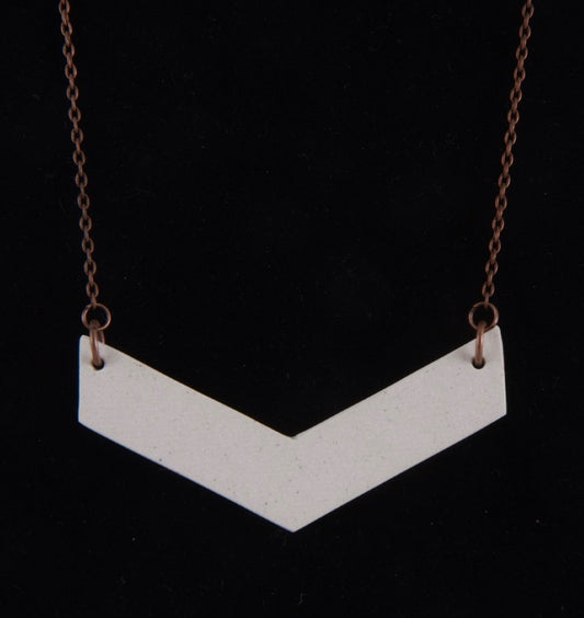 Chevron Porcelain Necklace