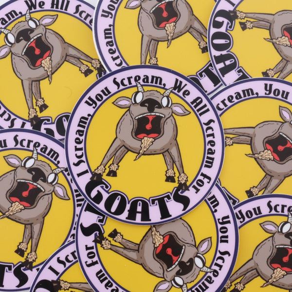 Scream For Goats Vinyl Sticker
