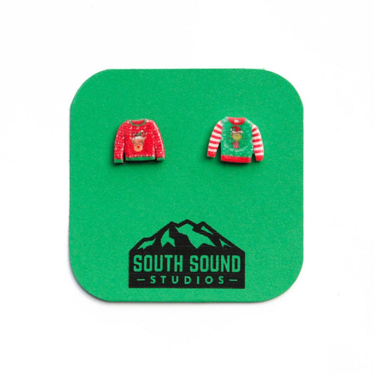 Ugly Christmas Sweater Stud Earrings