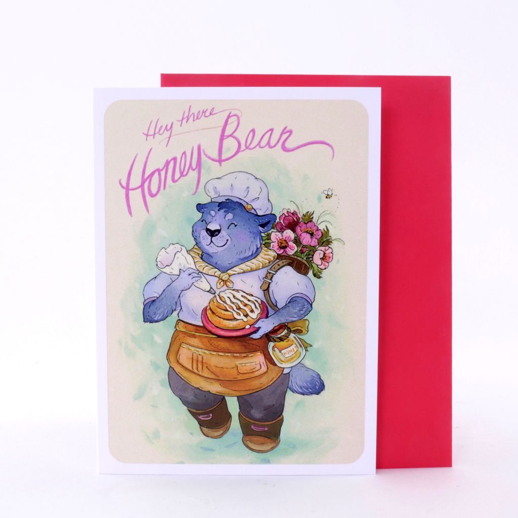 Hey There Honey Bear Greeting Card