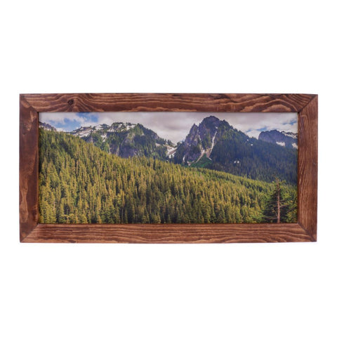 Cascading Trees - Framed Photographic  Print of Mt. Rainer National Park