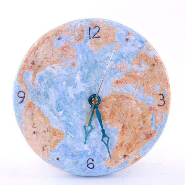 Mycelium Hemp Eco-Friendly Earth Clock w Natural Edge