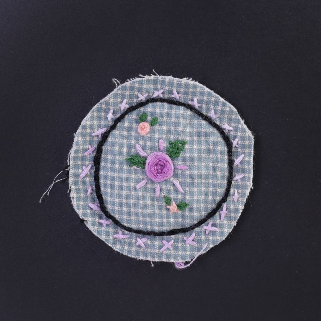 Purple Rose Perfumed Hand Stitched Patch