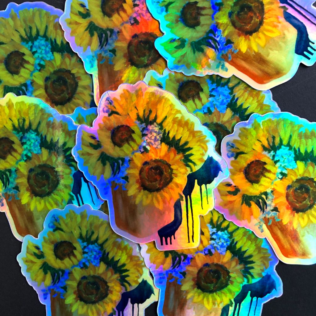 Holographic Sunflower Sticker