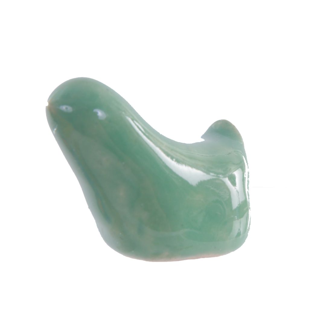 Mini Jelly Bean Bird - Green Porcelain