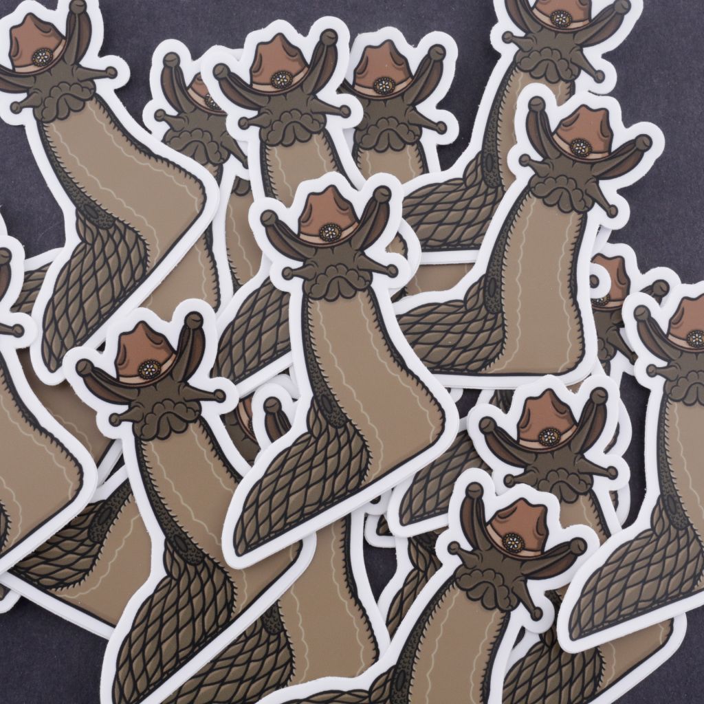 Cute Cowboy Slug Sticker