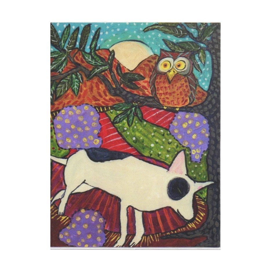 Dog and Owl Sticker