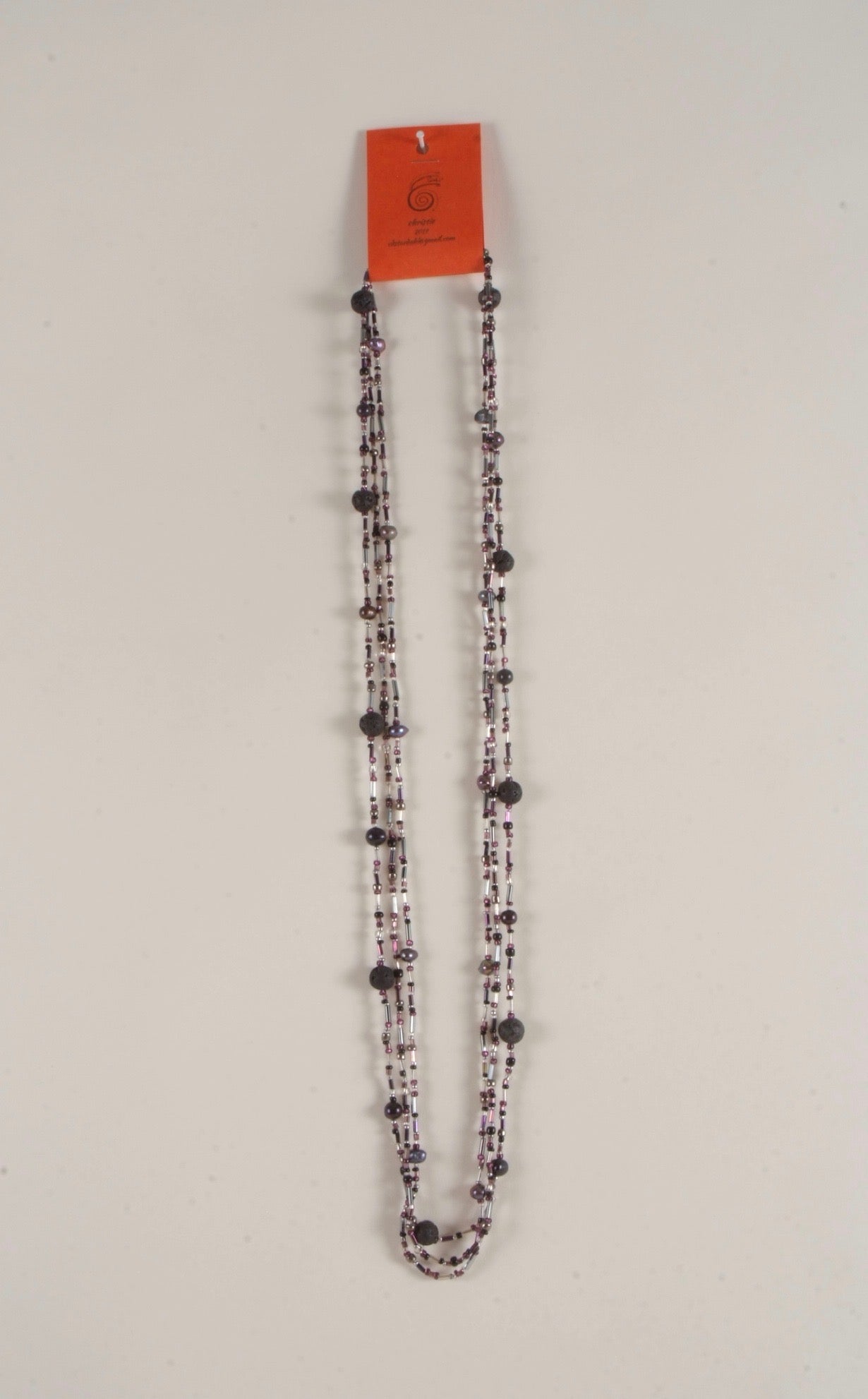 Purple Hues Multi Strand Beaded Necklace