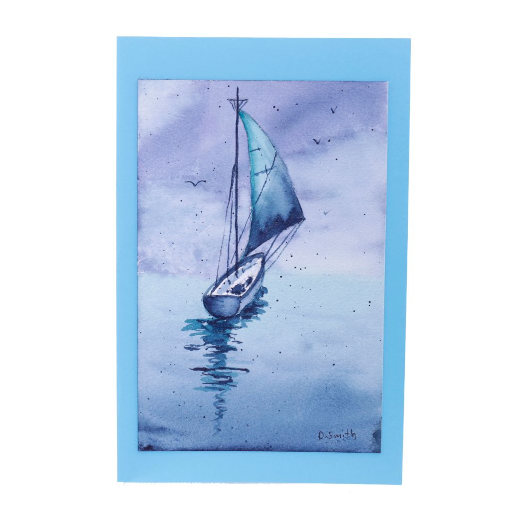 Sail On Original Watercolor Greeting Card