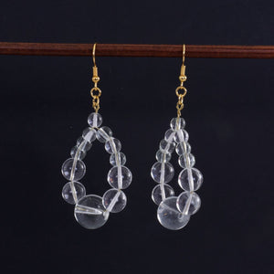 Dew Drop Glass Bead Dangle Earrings