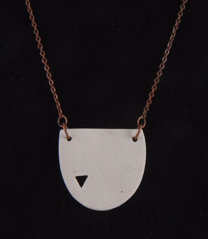 Porcelain Necklace with Small Triangle
