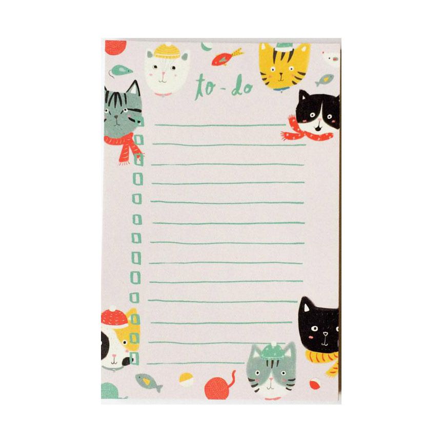 Winter Kitty To-Do-List Note Pad