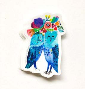 Barn Owl Love Vinyl Sticker