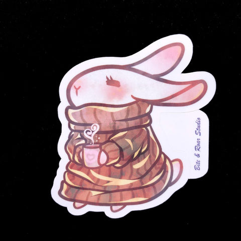 Cottage Core Bunny in Sweater Sticker
