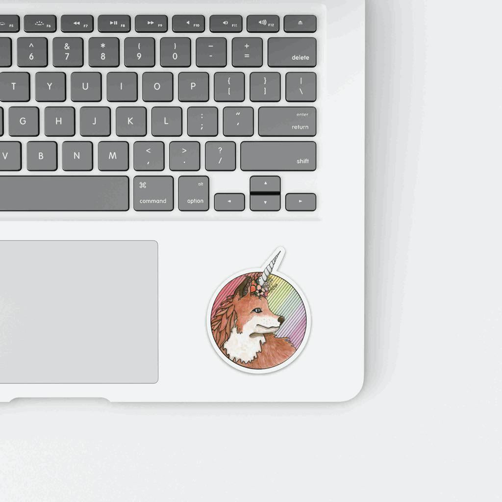 Foxicorn, 3" Sticker