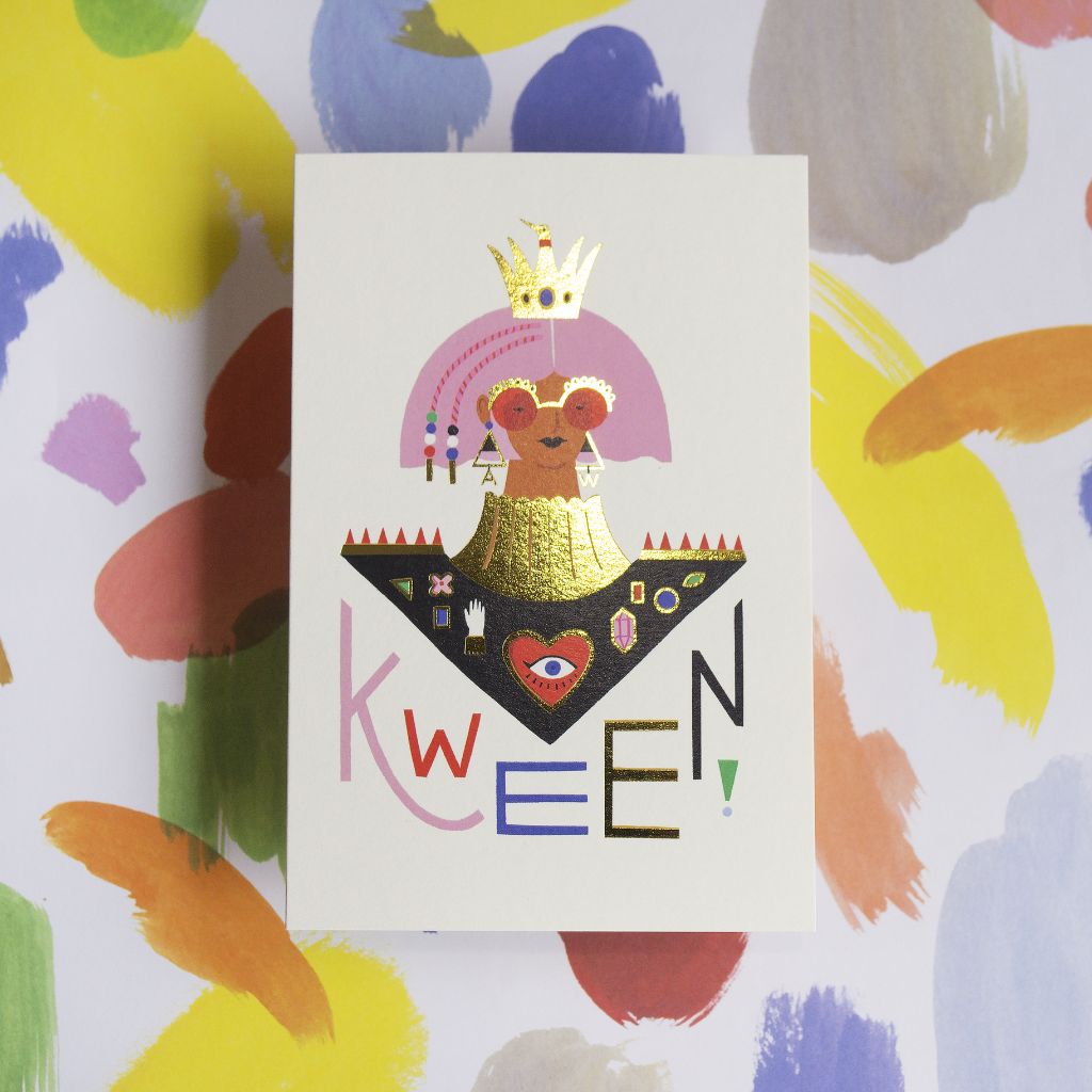 Kween Gold Foiled Greeting Card