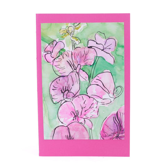 Sweet, Sweet Peas Original Watercolor Card